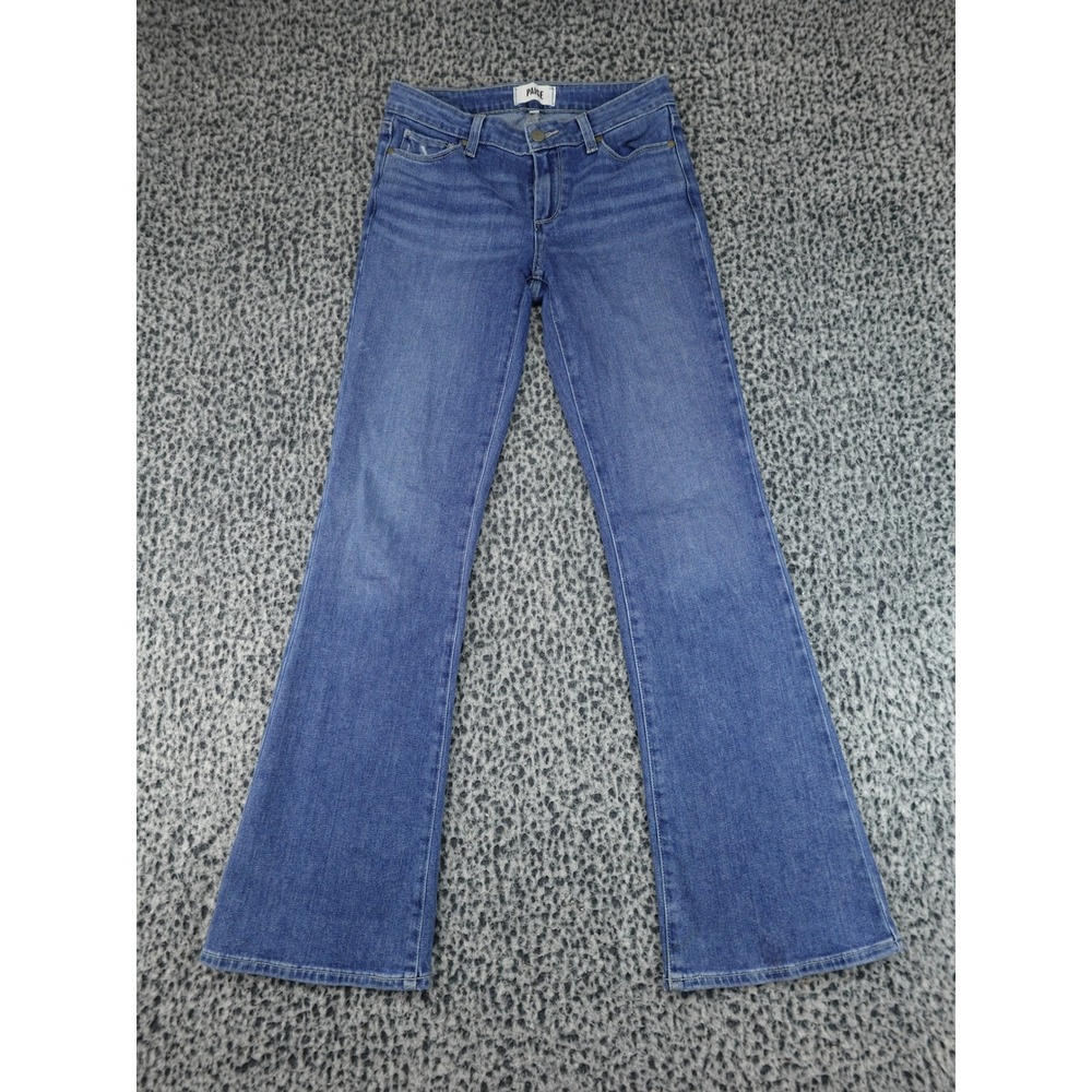 Paige Skyline‎ Bootcut Jeans Womens 27 Blue Mid Rise Stretch Denim X982
